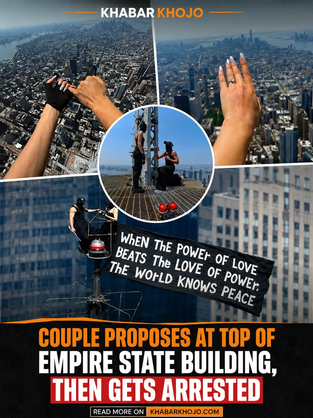 Couple Climbs NYC Tower to Propose