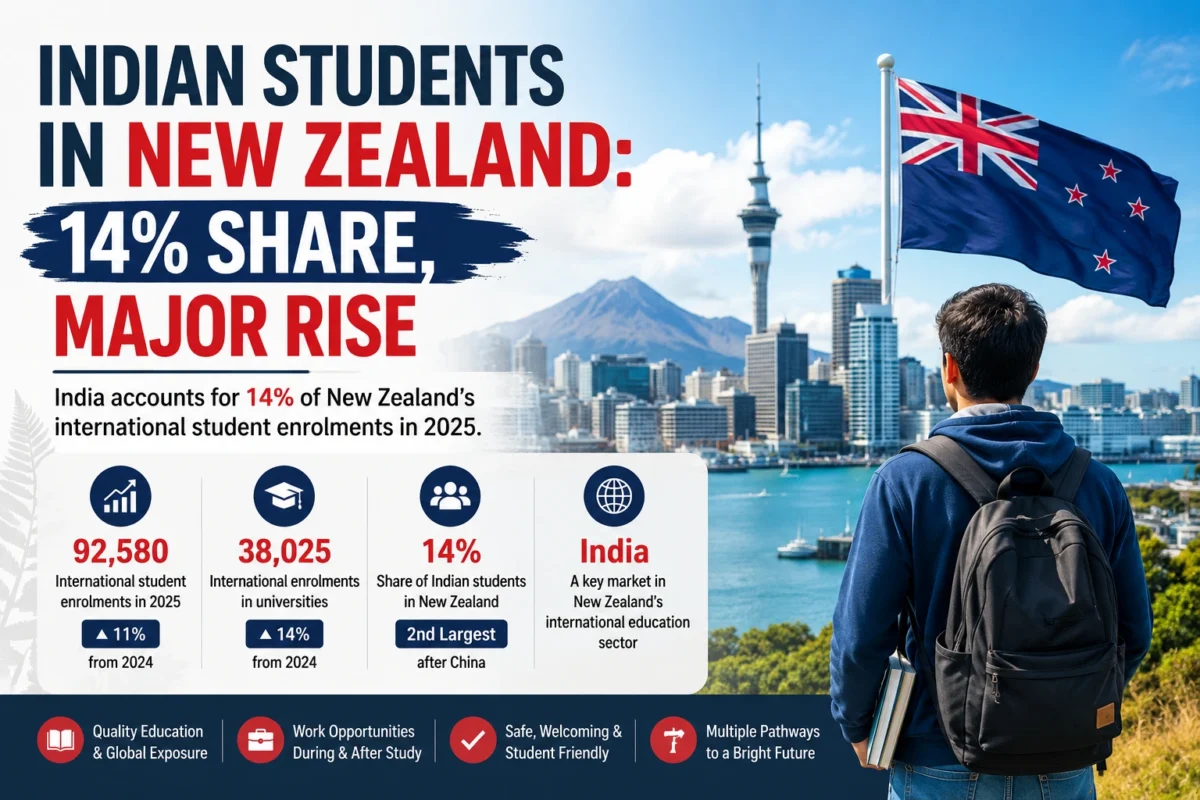 Indian Students in New Zealand choosing overseas education Image title: Indian Students in New Zealand
