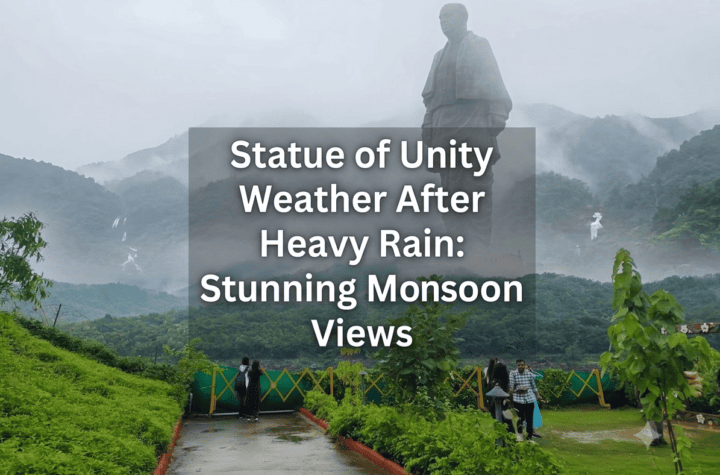 Statue of Unity weather after heavy rain in Ekta Nagar