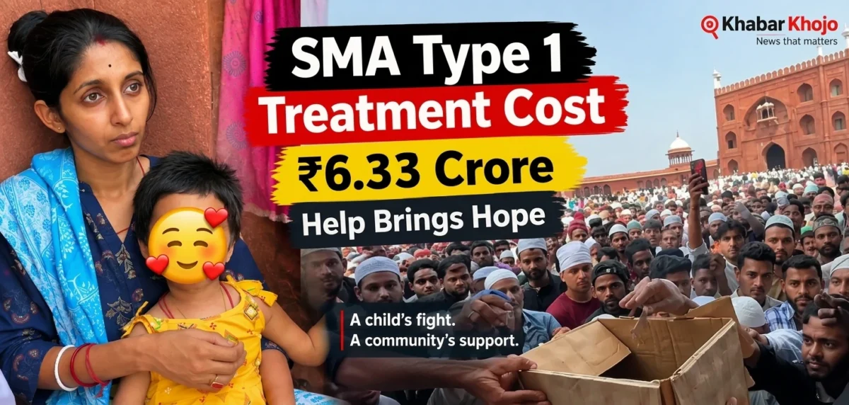SMA Type 1 treatment cost and ₹6.33 crore fundraising campaign