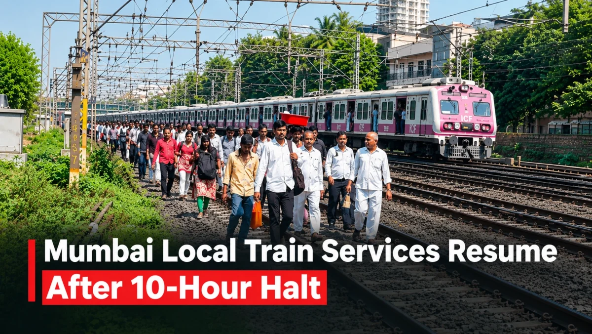 Mumbai Local Train Services Resume After 10-Hour Halt